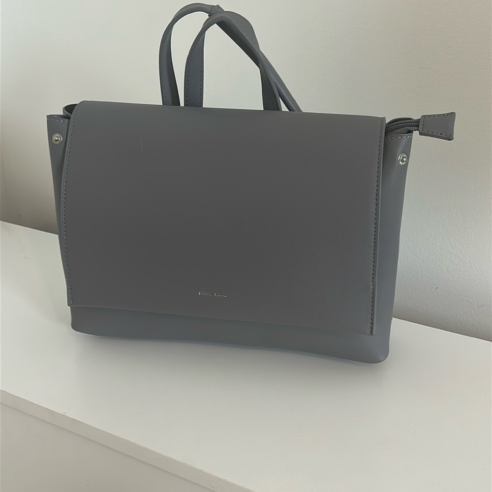 Pixie Mood Gray Leather Handbag/Backpack Bag - image 2